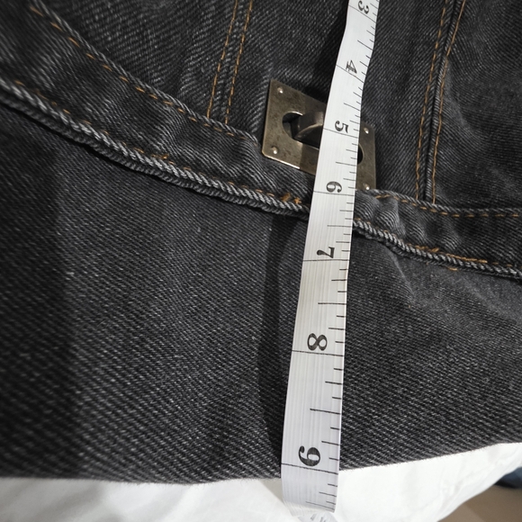 Black Denim Acid Wash Foldover Shoulder Bag - Picture 7 of 11